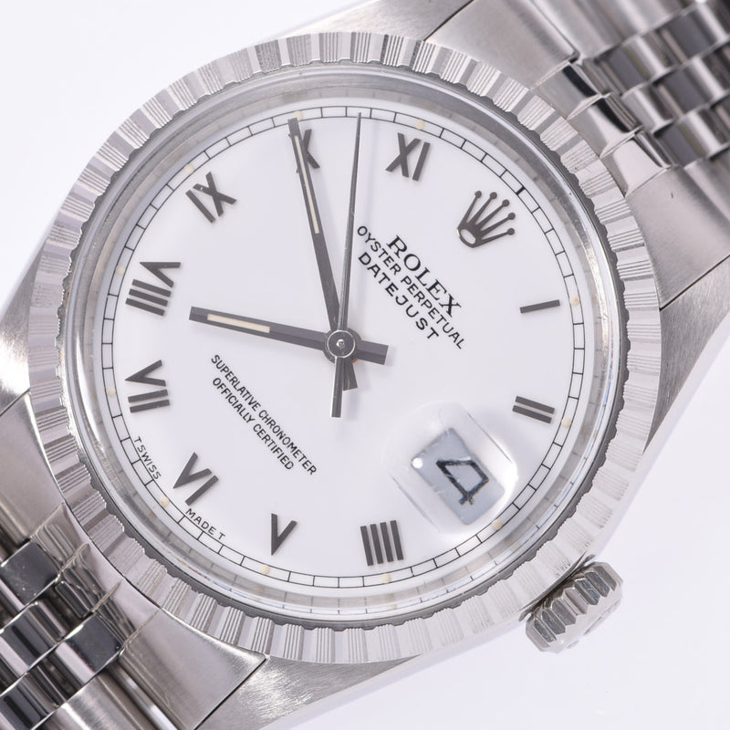 ROLEX ロレックス デイトジャスト 16030 メンズ SS 腕時計 自動巻き ホワイトローマン文字盤 Aランク 中古 銀蔵
