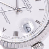 ROLEX Rolex Datejust 16030 Men's SS Watch Automatic winding White Roman Dial A rank used Ginzo