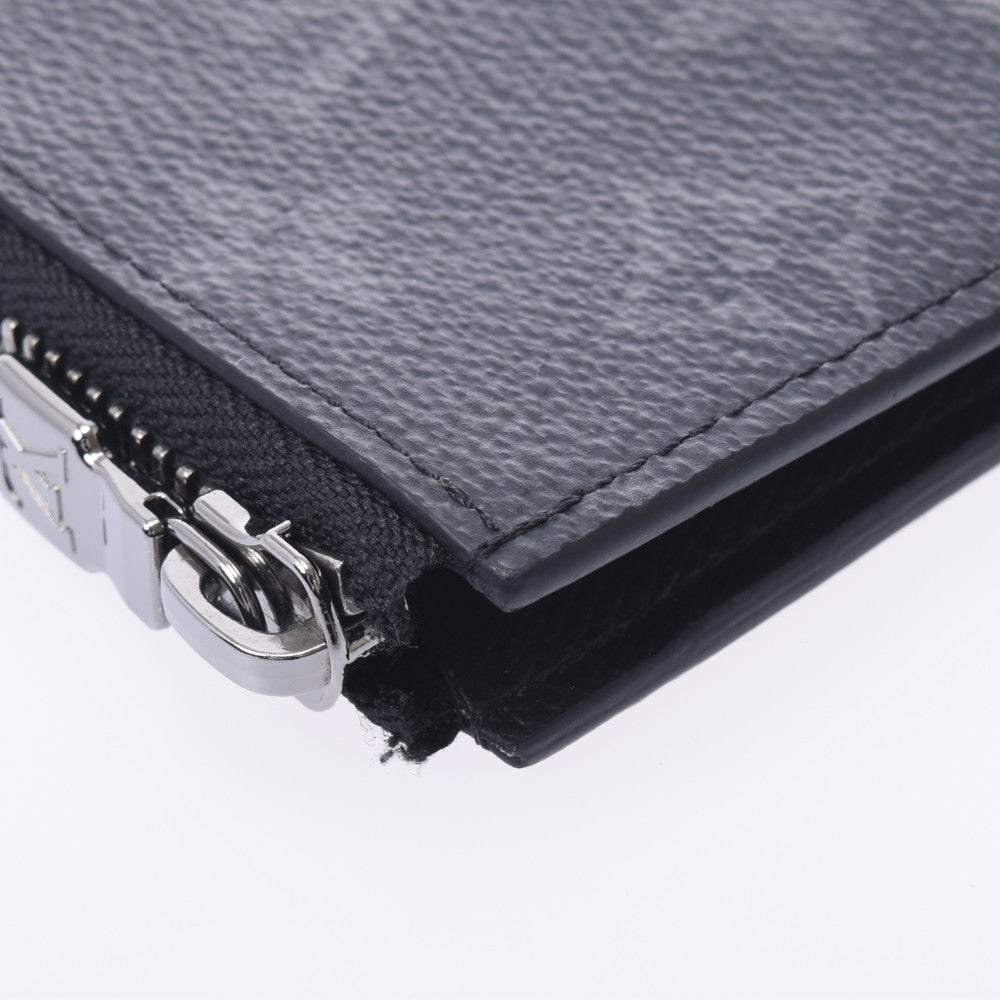 超極美品◆ルイヴィトン エクリプス ポルトモネ ジュール ケース 黒 ルイヴィトンエクリプス ポルトモネジュール 14145 黒/グレー