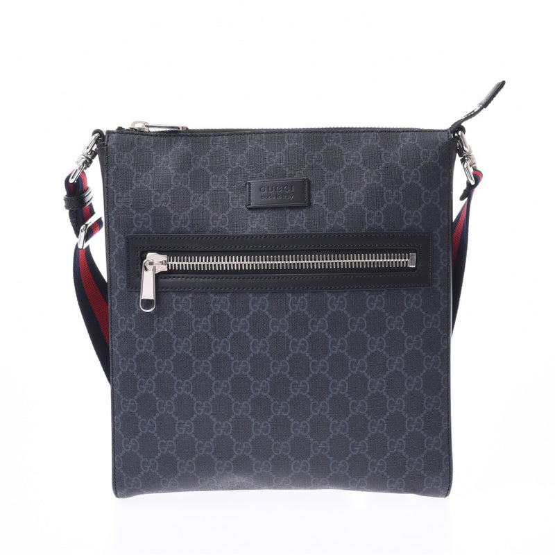 474137 Gucci GG スプリームメッセンジャーバッグ black men GG ...