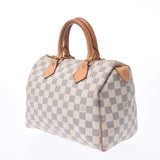 LOUIS VUITTON路易威登Damier Speedy 25白色N41534中性Damier Azure帆布手提包B等级二手Ginzo