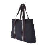 HERMES Hermes Troka Horizontal MM Black Unissex Canvas Leather Tots Bag B Rank Used Ginzō