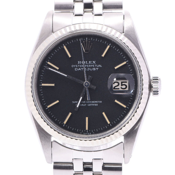 ROLEX ロレックス デイトジャスト レッドアイダイヤル 1601 メンズ SS 腕時計 自動巻き 黒文字盤 ABランク 中古 銀蔵