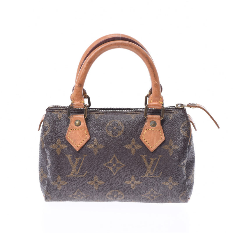 LOUIS VUITTON ルイヴィトン モノグラム ミニスピーディ ブラウン M41534 レディース モノグラムキャンバス レザー ハンドバッグ Bランク 中古 銀蔵