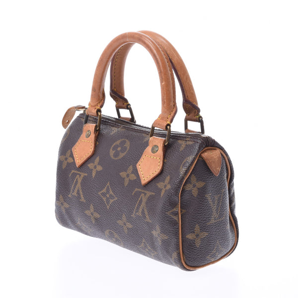 LOUIS VUITTON ルイヴィトン モノグラム ミニスピーディ ブラウン M41534 レディース モノグラムキャンバス レザー ハンドバッグ Bランク 中古 銀蔵