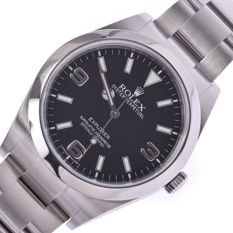 ROROLEX Explorer 1 Explorer 1 EX1 Ruret Incarceration of 214270 Menz SS watch, automatic winding, and black, A rank, black, used, used in the silver.