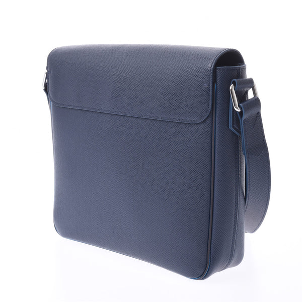LOUIS VUITTON Louis Vuitton Taiga Roman PM Blue Marine M30362 Men's Shoulder Bag A Rank Used Ginzo