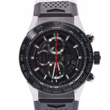 TAG HEUER TAG Heuer Carrera Calibre Heuer 01 Chronograph CAR2A1Z Men's SS/Rubber Watch Automatic Winding See-Through Dial A Rank Used Ginzo