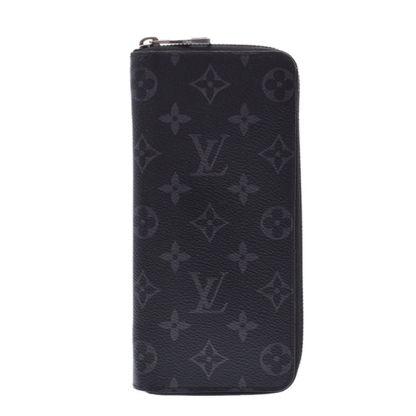 LOUIS VUITTON 路易威登 单色 Eclipse Zippy 钱包 Vertical 黑色/灰色 M62295 男士长钱包 B 级二手银藏