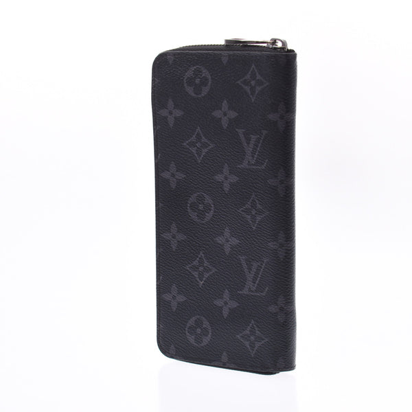 LOUIS VUITTON 路易威登 单色 Eclipse Zippy 钱包 Vertical 黑色/灰色 M62295 男士长钱包 B 级二手银藏