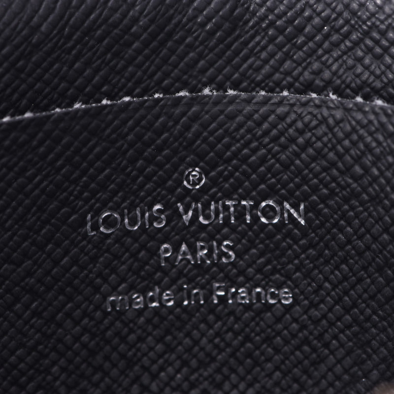 LOUIS VUITTON Louis Vuitton monogram eclipse Porto Monet Joule black / gray M63536 men coin case B rank used silver storehouse