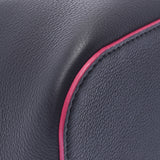 Louis Vuitton lock me bucket Noir (black) hot pink m54677 women's leather shoulder bag a