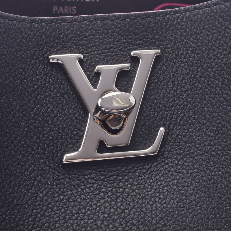 Pre-Owned Louis Vuitton LOUIS VUITTON Rock Me Bucket Noir Grain Calf  Leather M54677 Black / Pink Crossbody Bag Shoulder LV Turn Lock Drawstring  (Good) 