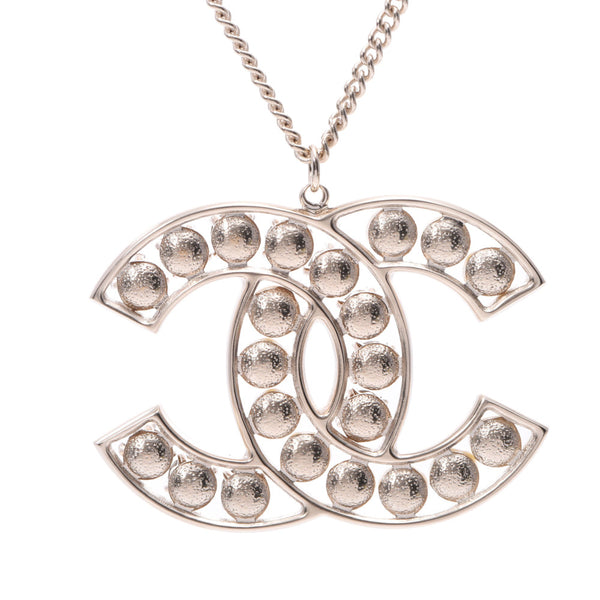 香奈儿香奈儿十可可标记项链17年模型女士的水钻/人造珍珠项链a级二手银饰品