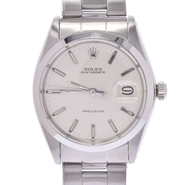 ROLEX Rolex Oyster Date Precision 6694 Boys SS watch Manual winding Silver Dial AB rank Used Ginzo