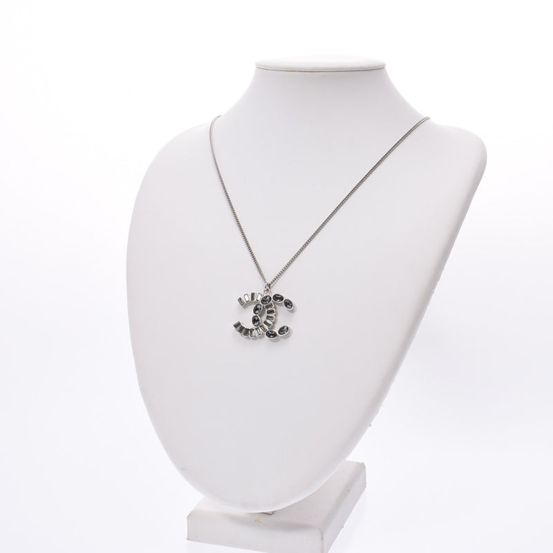 CHANEL 香奈儿可可马克项链 17 年模型银配件女士莱茵石项链 A 级二手银藏