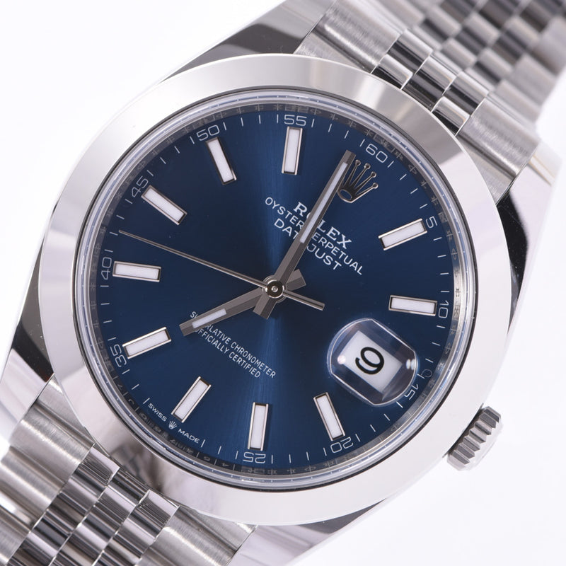 ROLEX Rolex [Cash Special] Datejust 41 126300 Men's SS Watch Automatic winding Blue Dial Unused Ginzo