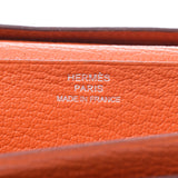 Hermes Baan Souffle tangerine Silver Stud Earrings Womens ostrich wallet