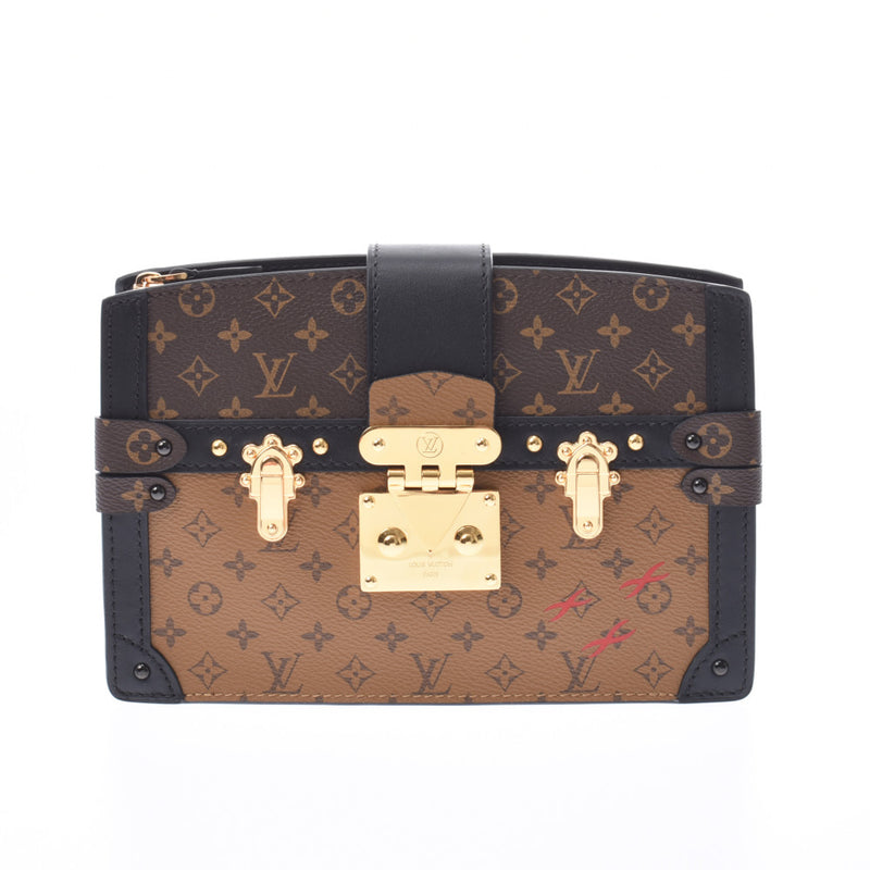 LOUIS VUITTON ルイヴィトン モノグラム リバース トランククラッチ 2WAYバッグ キャメル系/黒 M43596 レディース ショルダーバッグ 新同 中古 銀蔵