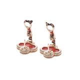 Van Cleef & Arpels Van Cleef & Arpels Vintage Alhambra Ladies K18YG/Carnelian Earrings A Rank Used Ginzo