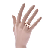 BVLGARI 宝格丽 B-ZERO 戒指 #50 尺寸 S 9 女士 K18PG 戒指 A 级二手银藏
