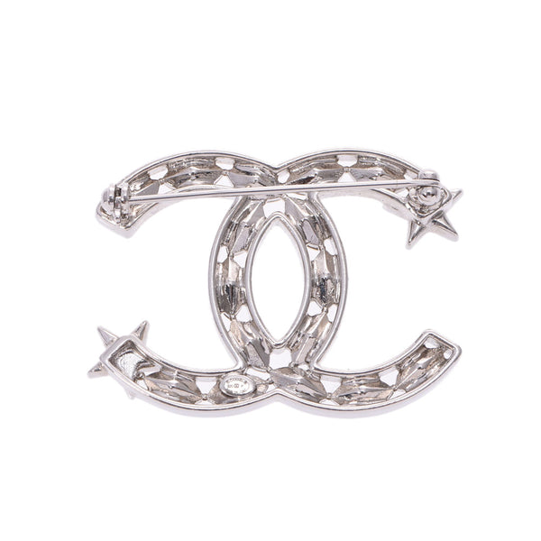 CHANEL CHANEL Cocomark/Star Ladies Rhinestone Brooch AB Rank Used Ginzo