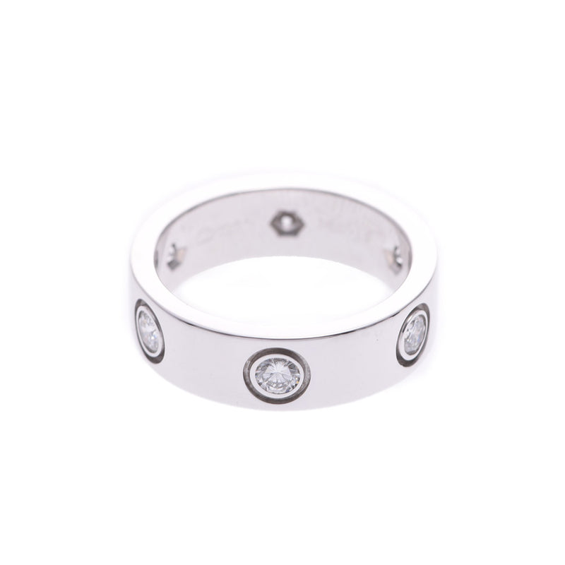 Cartier Cartier Loving Full Diamond # 49 9 Ladies K18WG Ring / Ring A Rank Used Silgrin