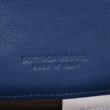 BOTTEGAVENETA Intrecciato名片夹蓝色中性小羊皮名片盒B等级二手Ginzo