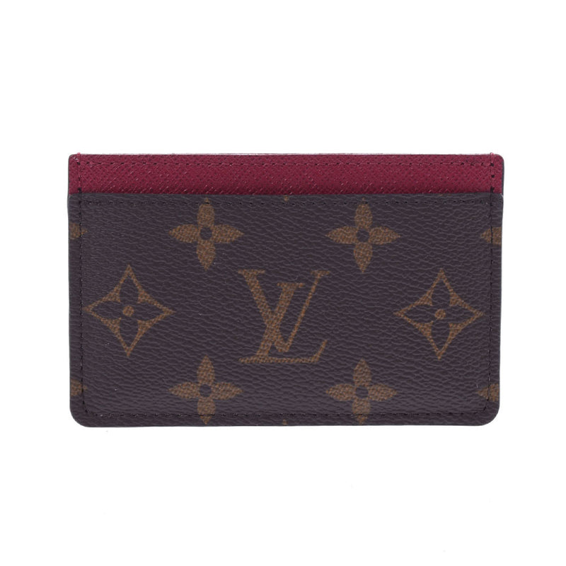 LOUIS VUITTON ルイヴィトン モノグラム ポルトカルトサーンプル パスケース フューシャ M60703 ユニセックス モノグラムキャンバス カードケース Aランク 中古 銀蔵