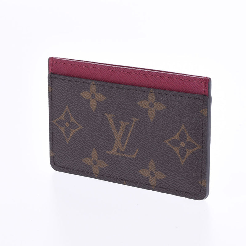 LOUIS VUITTON ルイヴィトン モノグラム ポルトカルトサーンプル パスケース フューシャ M60703 ユニセックス モノグラムキャンバス カードケース Aランク 中古 銀蔵