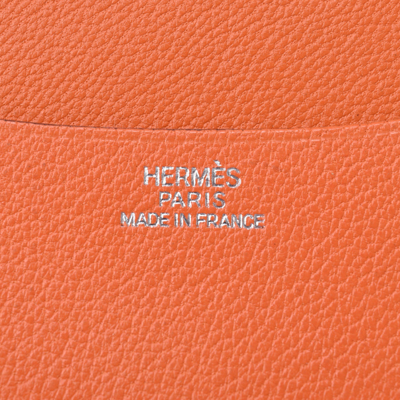 HERMES爱马仕议程PM红色/橙色□D刻（2020年左右）女士剃毛笔记本封面B等级二手Ginzo