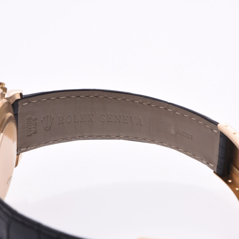 ROLEX ロレックス デイトナ 16518NA メンズ YG/革 腕時計 自動巻き ホワイトシェル文字盤 Aランク 中古 銀蔵