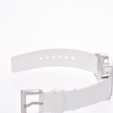 CARTIER 卡地亚桑托斯 100 MM W20129U2 男孩 SS/橡胶手表自动绕组白色表盘 A 级二手银藏