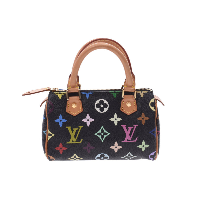 LOUIS VUITTON Louis Vuitton Multicolor Mini Speedy 2WAY Bag Noir M92644 Ladies Monogram Multicolor Handbag AB Rank Used Ginzo