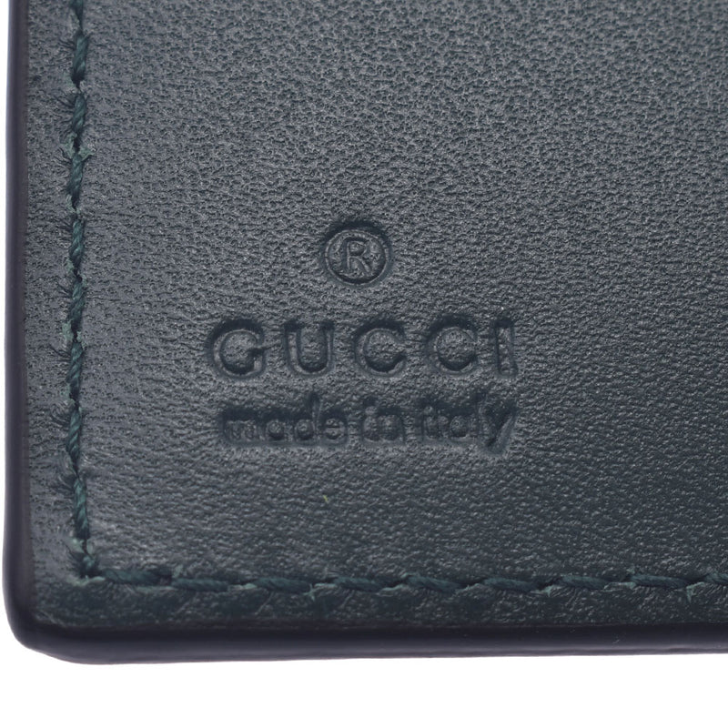 GUCCI Gucci Bi-Fold Wallet Bicolour Black /Green Men's Leather Wallet Unused Ginzo