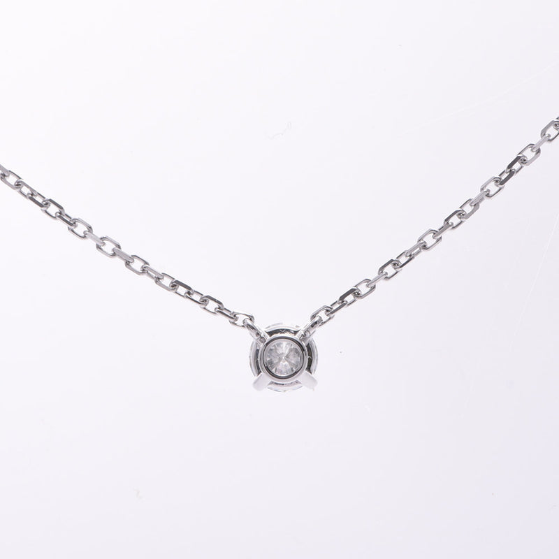 CARTIER 卡地亚索利特单粒钻石 0.22ct 女士 K18WG 项链 A 级二手银藏