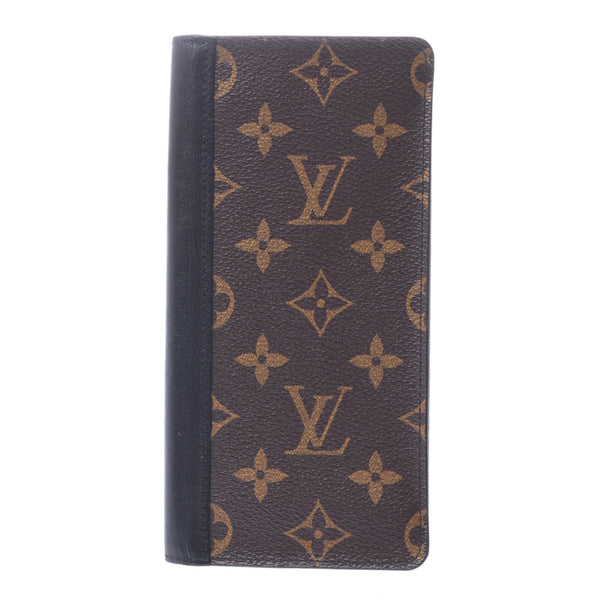 LOUIS VUITTON ルイヴィトンモノグラムマカサーポルトフォイユタノンブラウン / black M93800 メンズモノグラムマカサー folio wallet B rank used silver storehouse