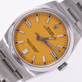[Cash special price] ROLEX Rolex oyster perpetual 36 126000 Men's SS watch automatic winding yellow dial with unused silver