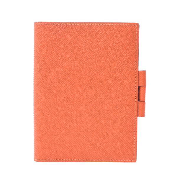 HERMES Hermes Agenda PM Orange □R Stamp (circa 2014) Unisex Voepson Pocketbook Cover A Rank Used Ginzo