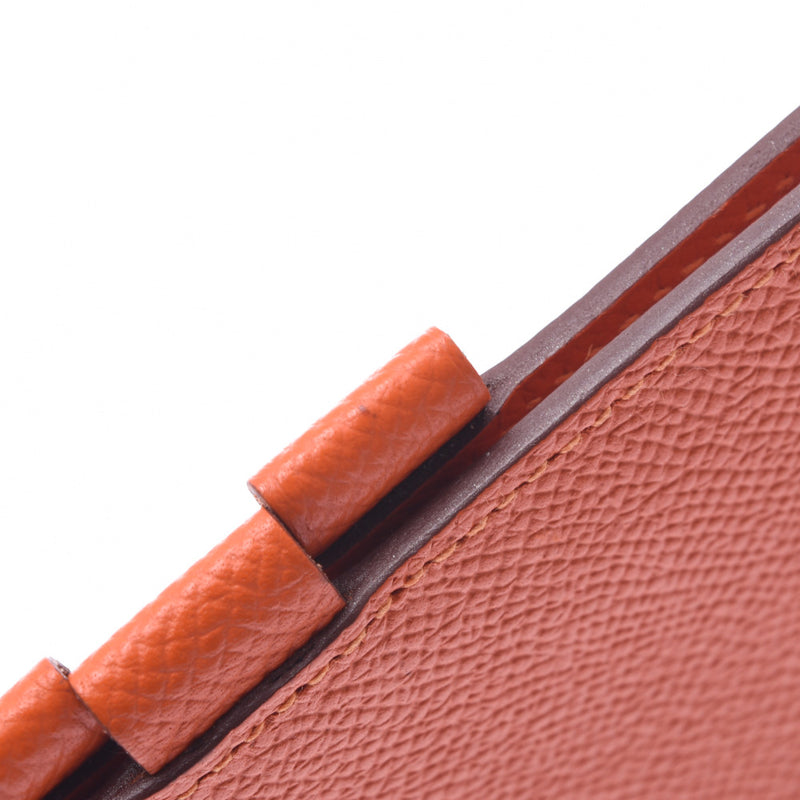 HERMES Hermes Agenda PM Orange □R Stamp (circa 2014) Unisex Voepson Pocketbook Cover A Rank Used Ginzo