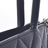 CHANEL Reprint Tote Black Silver Hardware Ladies Caviar Skin Tote Bag A Rank Used Ginzo