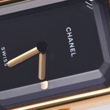 【Summer Selection Clock】 Chanel Chanel Premiere Size XL Women's GP / Leather Watch Quartz Black Table AB Rank Used Sinkjo