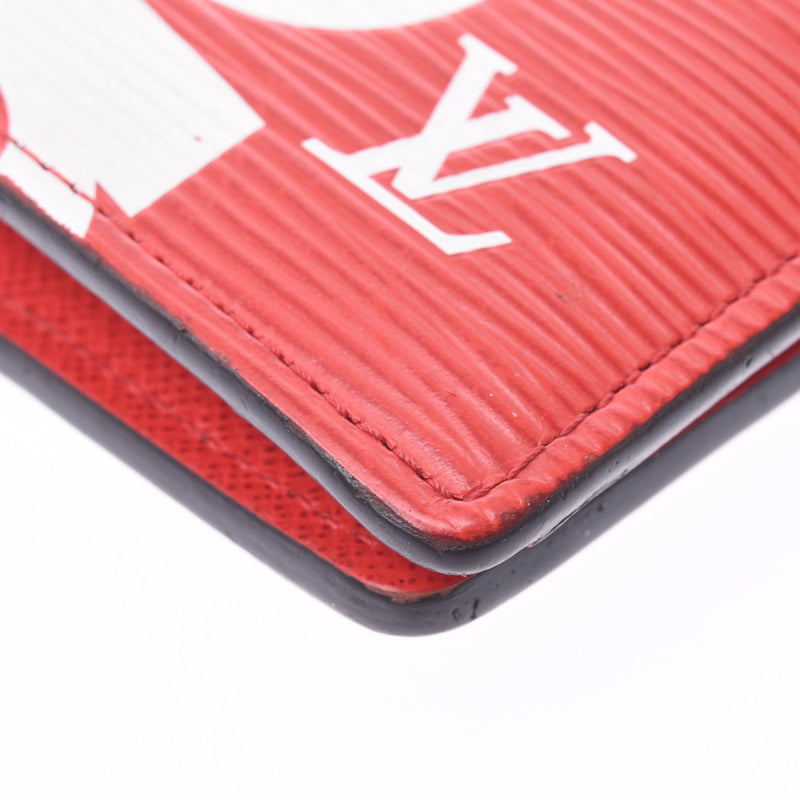 LOUIS VUITTON Louis Vuitton Epi Leather Wallet Braza Supreme Cocrico (Red/White) M67719 Unisex Epi Leather Wallet AB Rank Used Ginzo