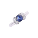 Other Sapphire 1.01ct Diamond 0.50ct 8.5 Ladies PT900 Platinum Ring / Ring A-Rank Used Sinkjo