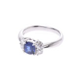 Other Sapphire 1.01ct Diamond 0.50ct 8.5 Ladies PT900 Platinum Ring / Ring A-Rank Used Sinkjo