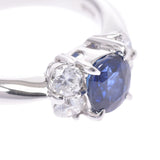 其他蓝宝石1.01ct钻石0.50ct 8.5号女士Pt900白金戒指A级二手银藏