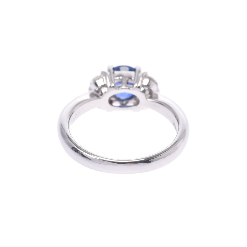 Other Sapphire 1.01ct Diamond 0.50ct 8.5 Ladies PT900 Platinum Ring / Ring A-Rank Used Sinkjo