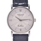 ROLEX Rolex Cellini 5115 Ladies WG/Leather Watch Hand-wound Silver Dial A Rank Used Ginzo