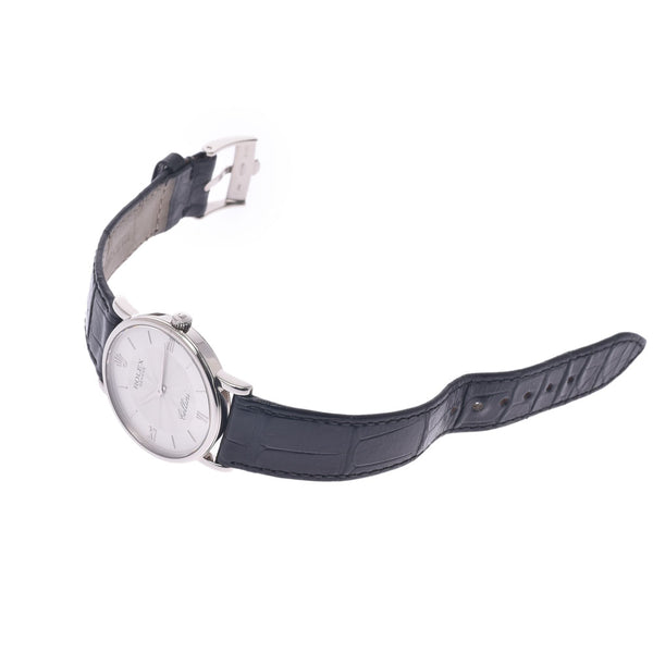 ROLEX ロレックス チェリーニ 5115 レディース WG/革 腕時計 手巻き シルバー文字盤 Aランク 中古 銀蔵