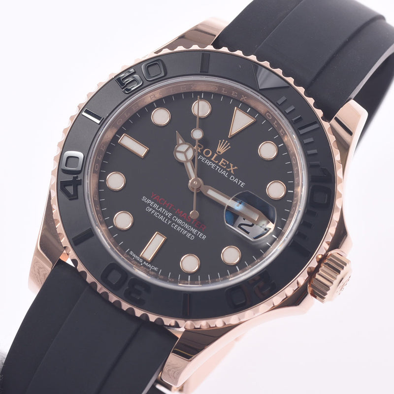 ROLEX Rolex Yacht Master 40 116655 Men's Ever Rose Gold / Rubber Watch Automatic Wound Black Dynro A-Rank Used Silgrin